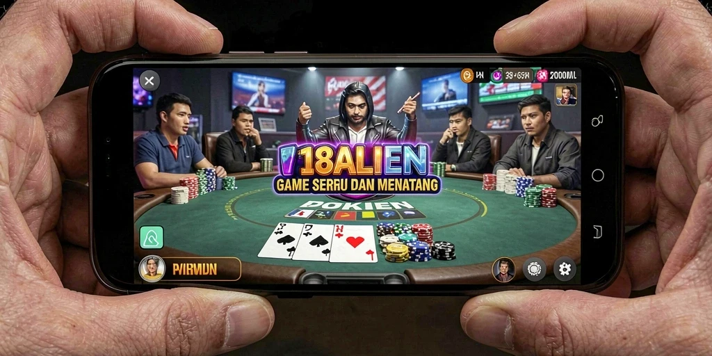 Tampilan gameplay Poker yang seru dan menantang.