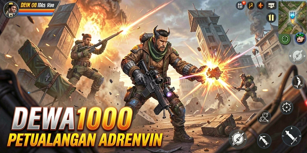 Gameplay seru DEWA1000 dengan aksi mendebarkan.