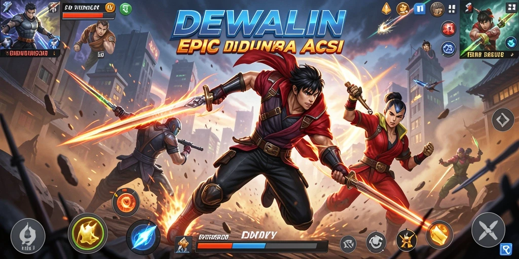 Tangkapan layar menampilkan pertarungan epik di DEWALIN.