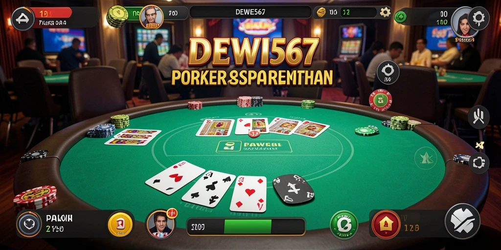 Screenshot gameplay DEWI567 menunjukkan aksi seru dalam permainan Poker.