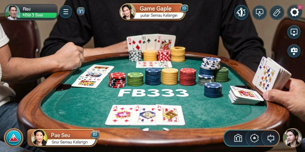 Tampilan gameplay seru pada game Gaple FB333.