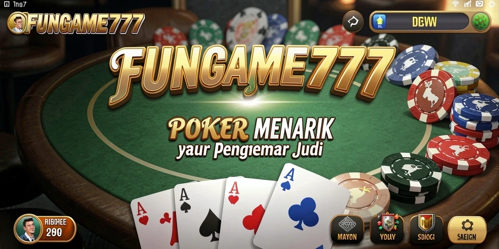 Gameplay seru Poker di FUNGAME777 dengan grafis memukau.