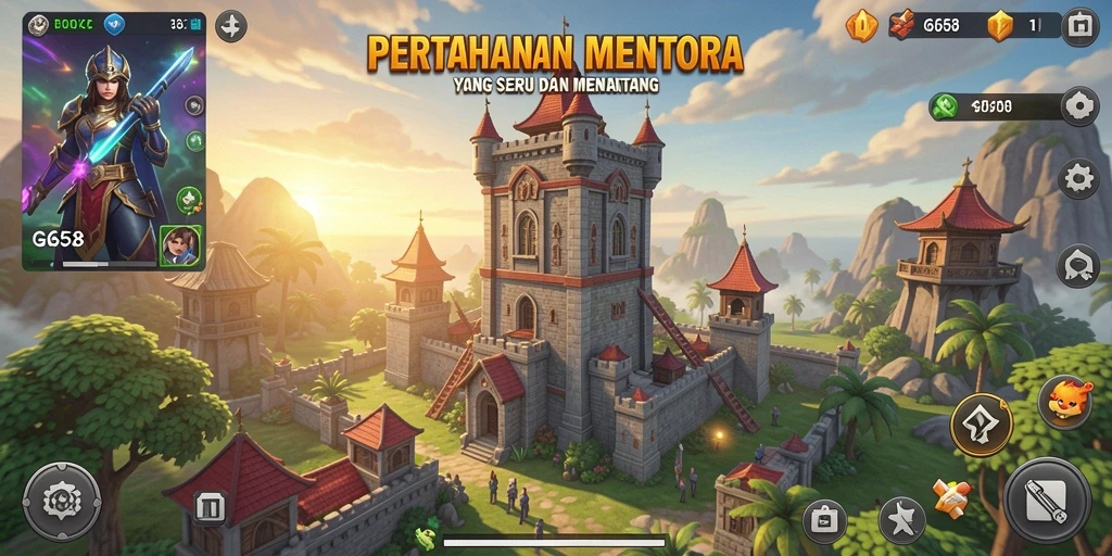 Tampilan gameplay G668 yang seru dan strategis dalam Tower Defense.