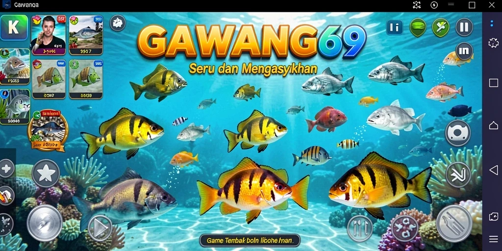 Tampilan gameplay Tembak Ikan yang seru di GAWANG69.