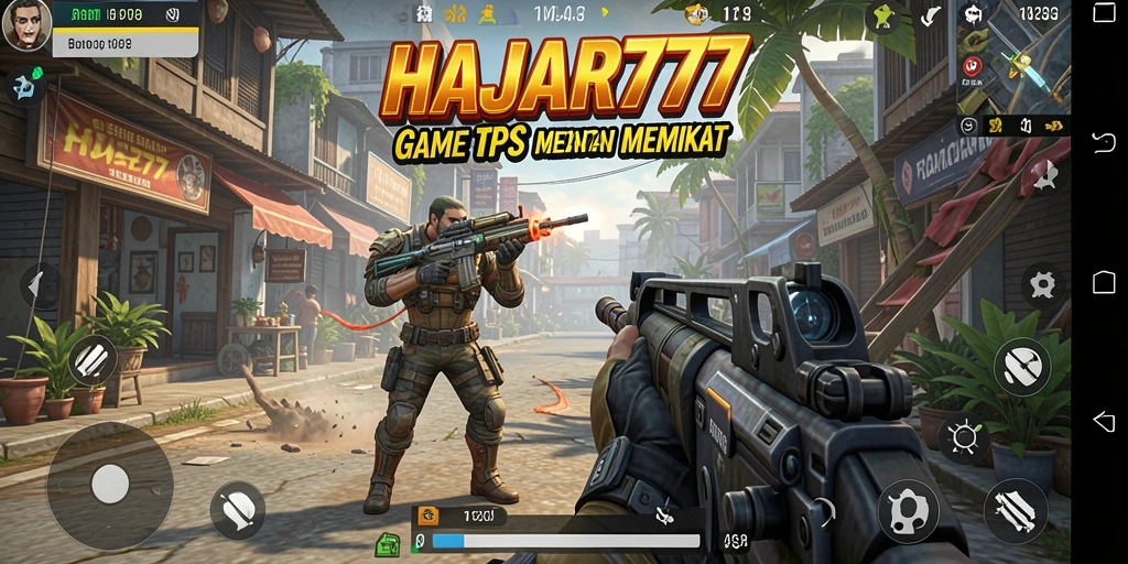 Tampilan layar gameplay intens dari HAJAR777 yang menampilkan aksi seru.