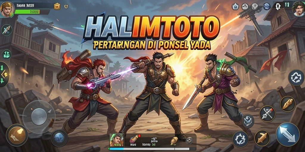 Screenshot pertarungan seru di HALIMTOTO dengan karakter beraksi