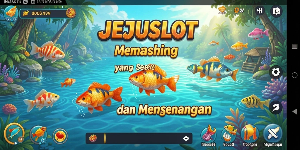 Tampilan gameplay JEJUSLOT yang menawan saat memancing.