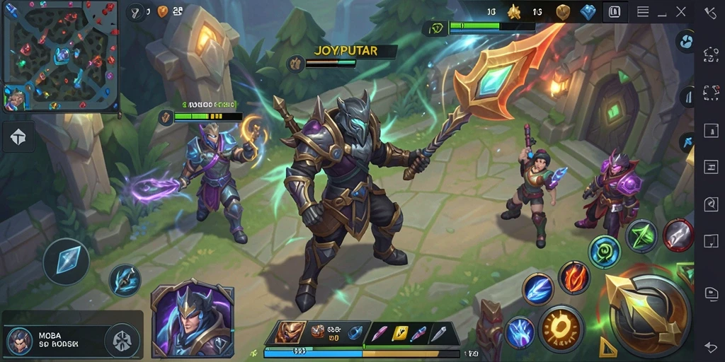 Tampilan menarik dari gameplay intens dan strategi di JOYPUTAR.