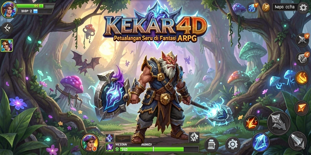 Tangkapan layar yang menampilkan aksi pertempuran seru di KEKAR4D.