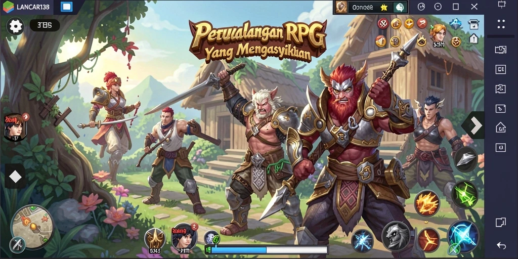 Tampilan gameplay RPG yang mendebarkan di LANCAR138.