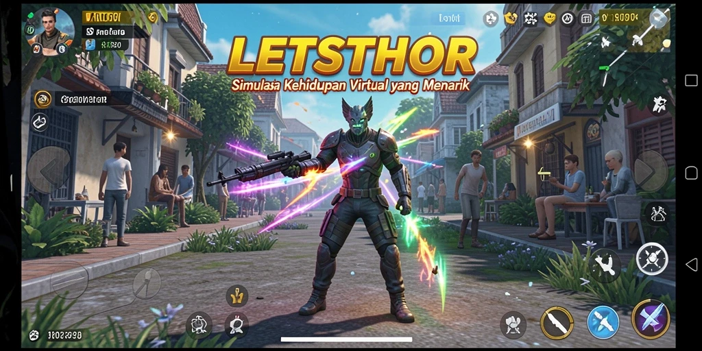 Tampilan gameplay LETSTHOR yang imersif dan interaktif.