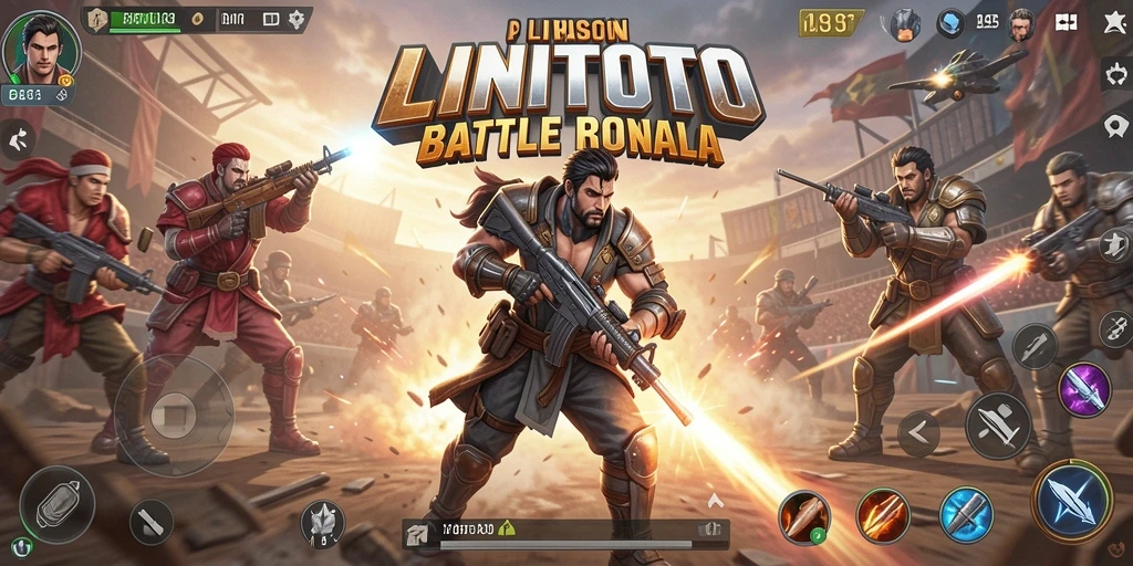 Tampilan gameplay mendebarkan di LINITOTO yang penuh aksi.