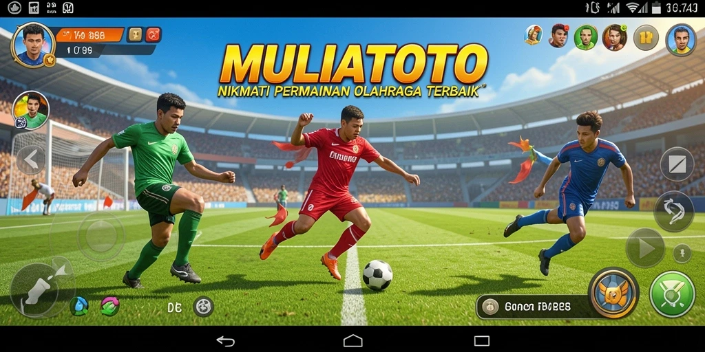 Tampilan gameplay seru dari game olahraga MULIATOTO.