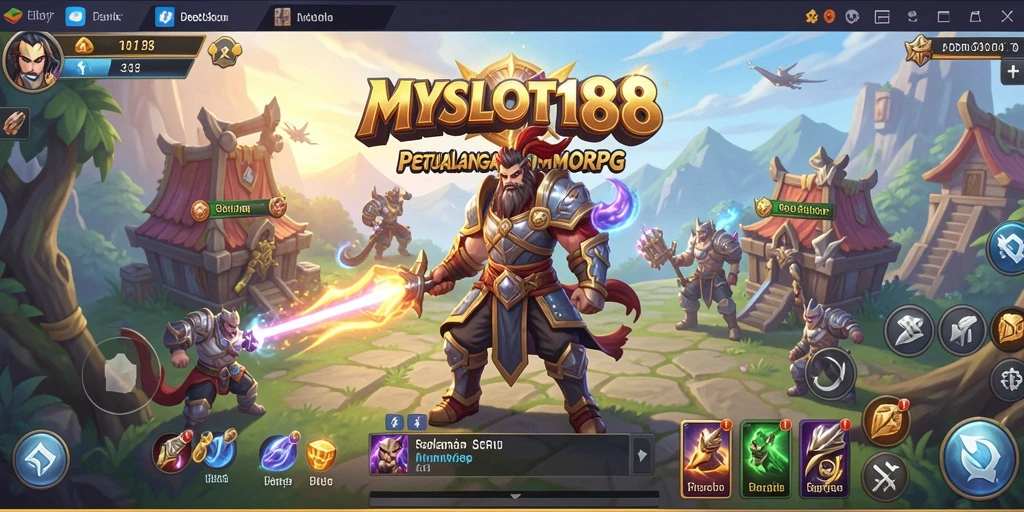 Tampilan menarik dari gameplay <strong>MYSLOT188</strong> dalam petualangan MMORPG.