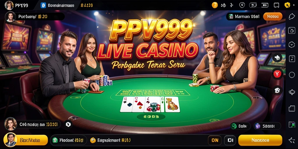 Tampilan gameplay Live Casino yang mendebarkan dan interaktif di PPV99.