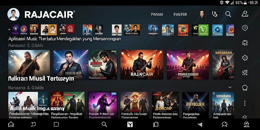 Tampilan gameplay musik interaktif RAJACAIR yang mengasyikkan.