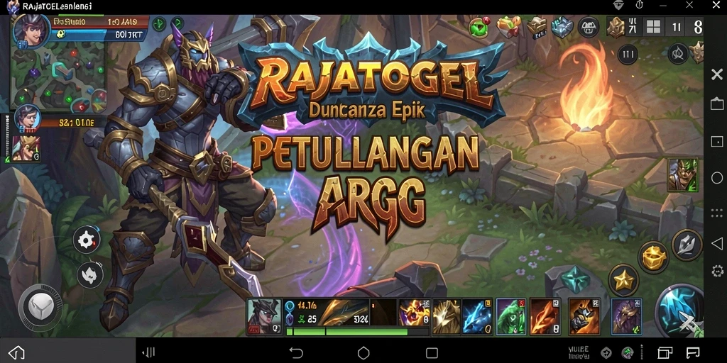 Tampilan aksi seru dalam gameplay RAJATOGEL saat bertarung melawan monster.