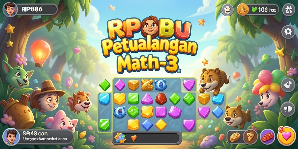 Tangkapan layar gameplay RP886 yang penuh warna dan menarik.
