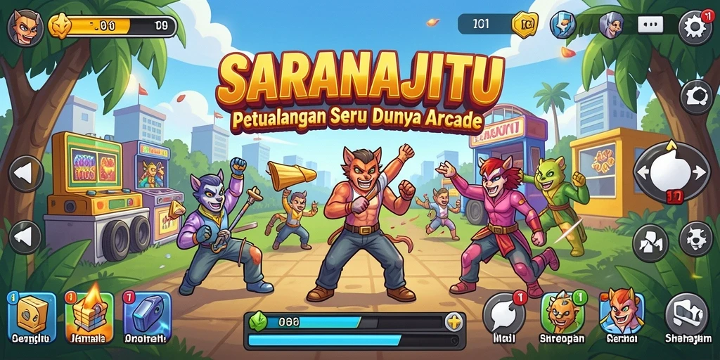 Tampilan gameplay <strong>SARANAJITU</strong> yang memukau dan penuh aksi.