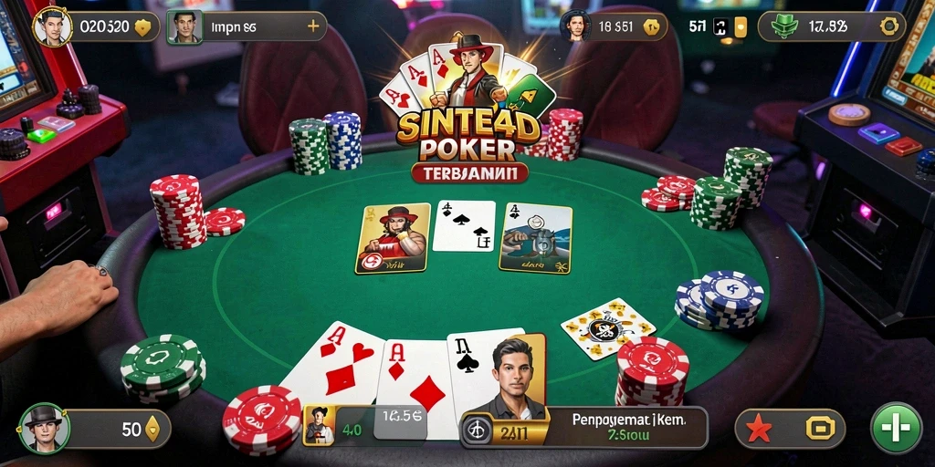 Gameplay menarik Poker di SINTE4D dengan fitur interaksi langsung.