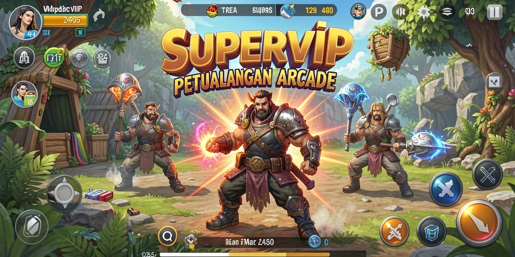Tangkapan layar dari gameplay seru SUPERVIP yang menggugah semangat.