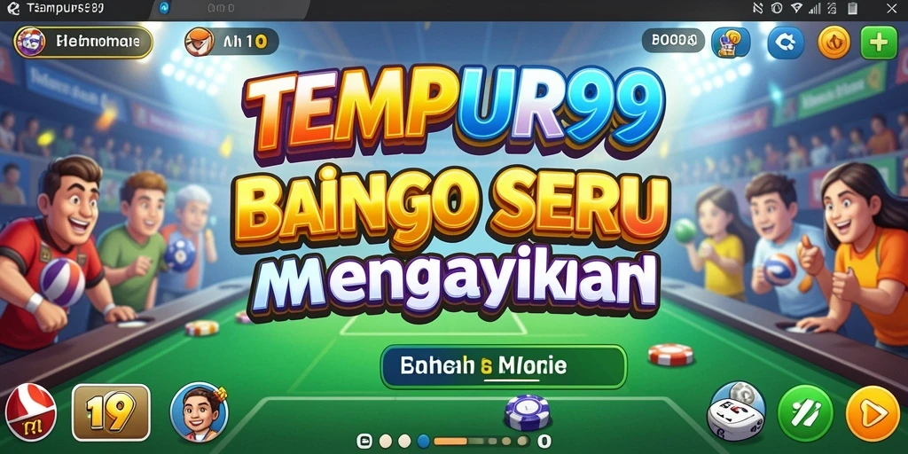Tampilan utama gameplay TEMPUR99 saat bermain Bingo seru.