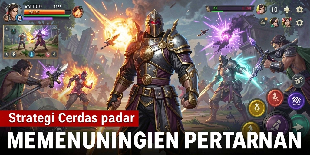 Tampilan gameplay strategis yang menegangkan dalam WATITOTO.