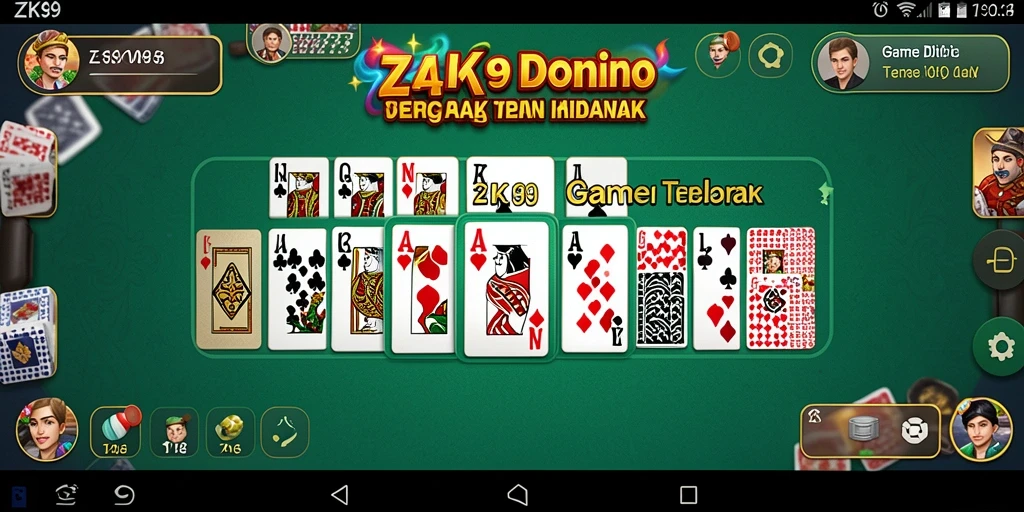 Screenshot gameplay ZK9 yang menampilkan suasana seru permainan Domino.